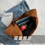 Women Canvas Shoulder Tote Bags Casual Hasp Handbags Armpit Bag