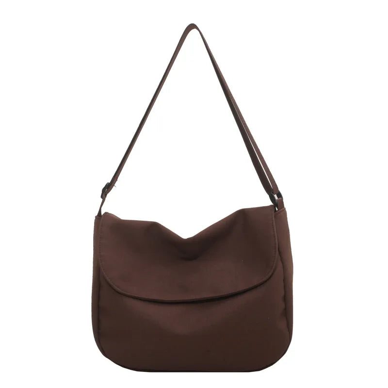 Waterproof Nylon Women's Crossbody Bag - Solid Shoulder Bag