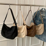 Waterproof Nylon Women's Crossbody Bag - Solid Shoulder Bag