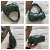 Plaid Down Bags Autumn Winter Cotton Jacket Purse Tote Bag