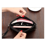 Solid PU Leather Shoulder Bag Small Crossbody Bag For Women Ladies Daily Wallet