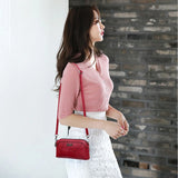 Solid PU Leather Shoulder Bag Small Crossbody Bag For Women Ladies Daily Wallet