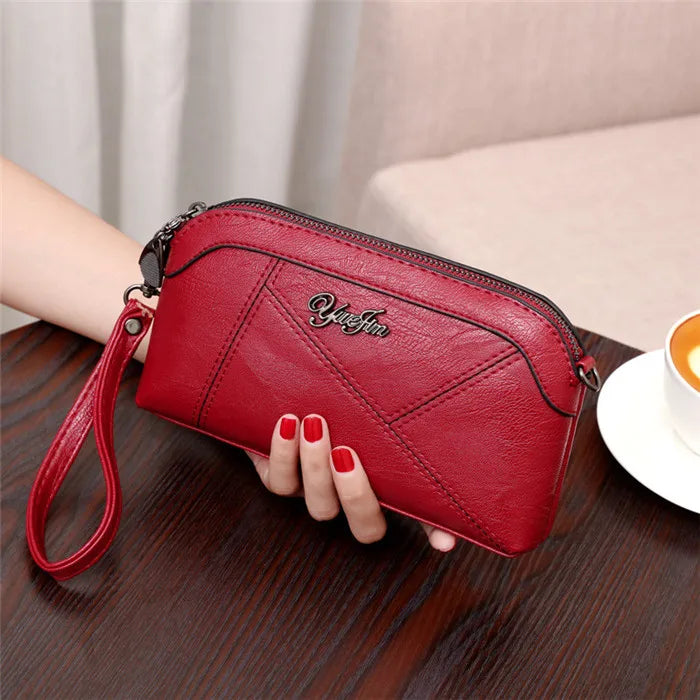 Solid PU Leather Shoulder Bag Small Crossbody Bag For Women Ladies Daily Wallet