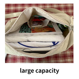 Soft Nylon Messenger Bag for Women Girls Retro Portable Travel Tote Handbag