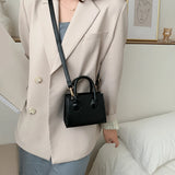 Solid Women Shoulder Handbag Small Totes Crossbody Bags PU Leather