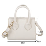 Solid Women Shoulder Handbag Small Totes Crossbody Bags PU Leather