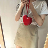 Heart Shaped Mini Ladies Money Purse Clutch Party Wristlet