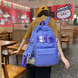 Waterproof Nylon Backpack for School Girls