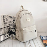 Solid Women's Backpack Multi-pocket Casual Travel Bag for Teenage Girl