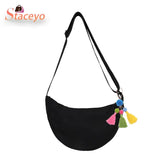 Solid Women's Fanny Pack Nylon Waist Bag Shoulder Crossbody Chest Bags