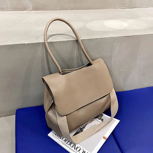 Solid Women's Shoulder Bag Large Capacity Tote Bag