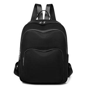Solid Women's Backpack Large Capacity Travel Girls School Bags