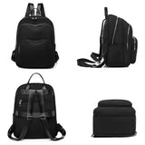 Solid Women's Backpack Large Capacity Travel Girls School Bags