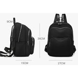 Solid Women's Backpack Large Capacity Travel Girls School Bags