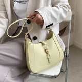 Solid Women's Shoulder Bag Pu Leather Female Handbag for Summer Travel