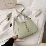 Solid Women's Shoulder Bag Pu Leather Female Handbag for Summer Travel