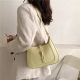 Solid Women's Shoulder Bag Pu Leather Female Handbag for Summer Travel