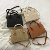 Solid Small Square Bag for Girl Women's Shoulder Bag