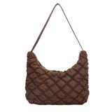 Quilted Cotton Padded Nylon Shoulder Bag Women Large Capacity Shoulder Bag