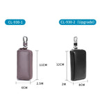Solid Zipper Leather Key Bag Multi-function Key Case Unisex