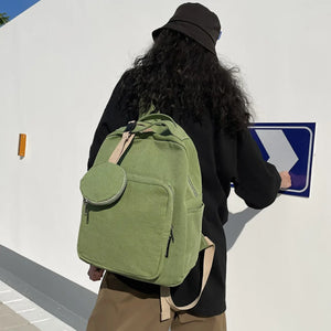 Solid Flowers Backpack Women School Bags for Teenage Girl College Schoolbag