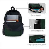 Dark Green Backpack for Men and Women - School Bag