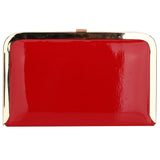 Leather Hard-Surface Clutch Bag Business Pouch Women Party Crossbody Purse