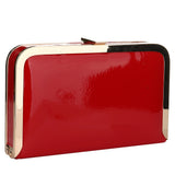 Leather Hard-Surface Clutch Bag Business Pouch Women Party Crossbody Purse