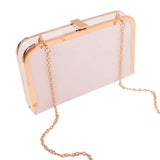 Leather Hard-Surface Clutch Bag Business Pouch Women Party Crossbody Purse