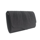Ruched Evening Bags Leather Clutches Envelope Bags With Chain Shoulder Bags