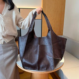 European American Style Leather Shoulder Bag for Women