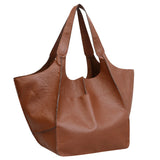 European American Style Leather Shoulder Bag for Women