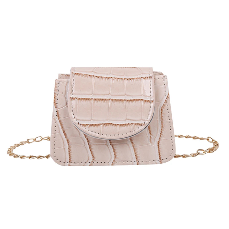 Retro Small Crossbody Purse Solid Flip Shoulder Totes Chain Flap Ladies