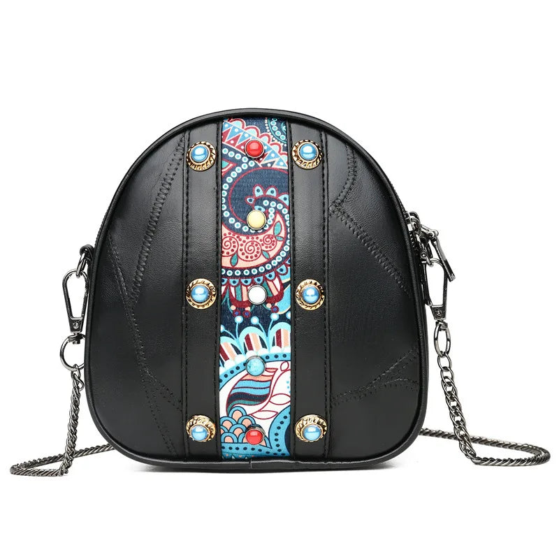 Goat Skin Leather Crossbody Bag Small Shoulder Pouch