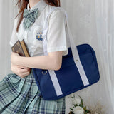 Solid Japanese Handbags Oxford Travel Bag Square Unisex Shoulder Bags