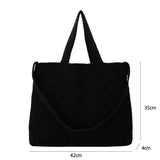 Retro Knitted Shoulder Bag Large Capacity Handbag for Autumn Winter Women