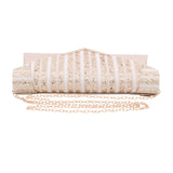 Leather Clutch Bag with Sequin Decoration for Wedding Bride