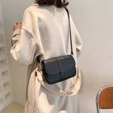 Small Leather Shoulder Bag Women's Crossbody Tote Flap Purse