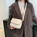 Small Leather Shoulder Bag Women's Crossbody Tote Flap Purse