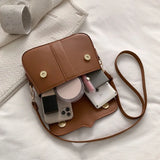 Small Leather Shoulder Bag Women's Crossbody Tote Flap Purse