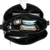 Solid Leather Small Crossbody Bags for Women Multi-Pocket Messenger Bag