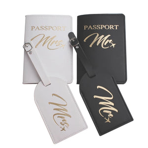 Personalized MR MRS Passport Cover Set