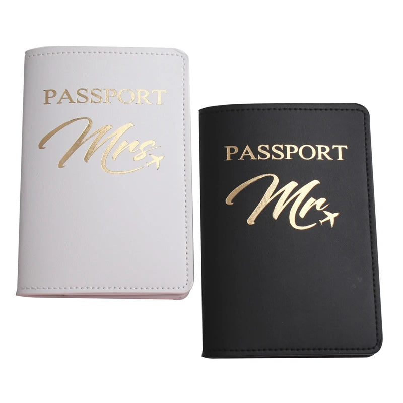 Personalized MR MRS Passport Cover Set