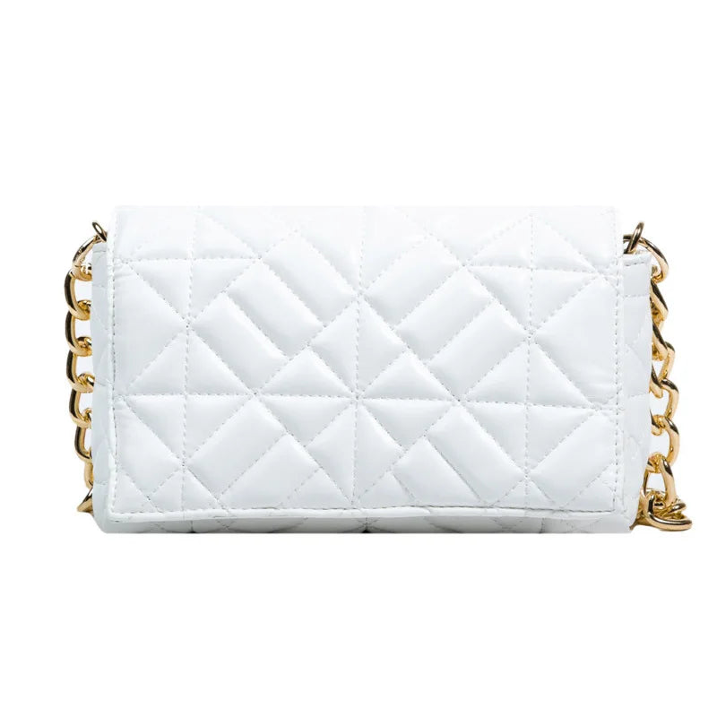 Metal Chain PU Leather Shoulder Square Bag for Women