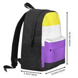 Non-Binary Pride Flag Backpack Schoolbag Anime Backpack