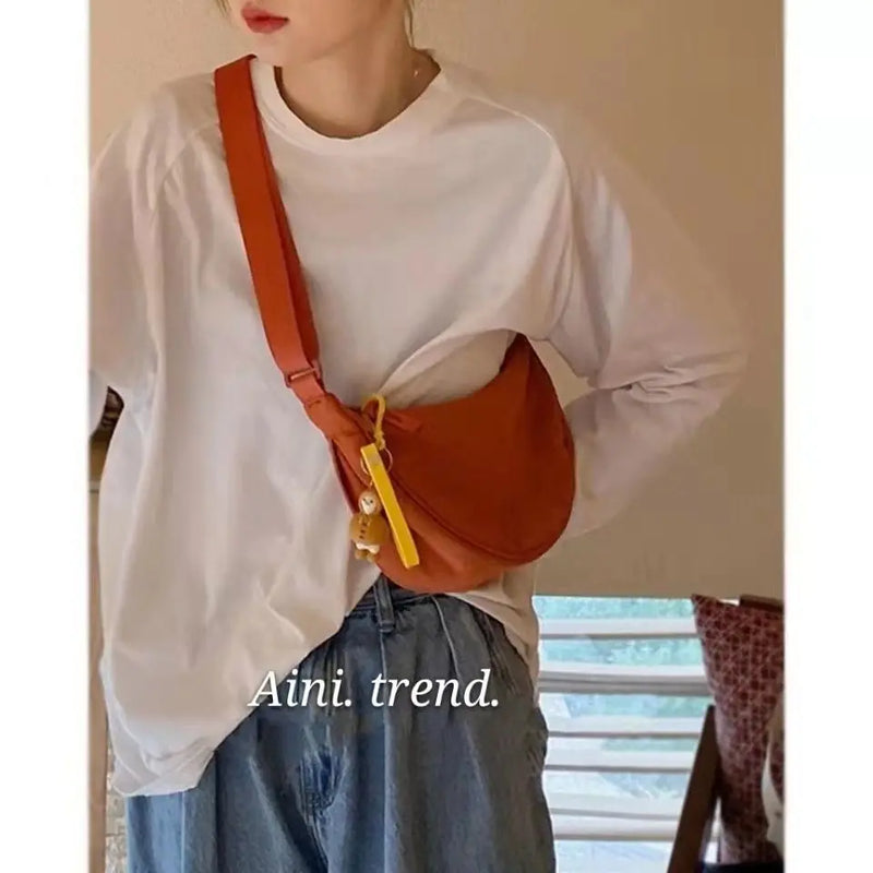 Nylon Women Shoulder Bags Cross Body Style Students Chest Pack