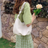 Solid PU Leather Shoulder Bags Women Underarm Pleated Zipper Travel Date