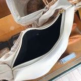 Solid PU Leather Shoulder Bags Women Underarm Pleated Zipper Travel Date