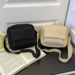 Fluffy Fur Small Sling Bag Women Winter Hip Pouch