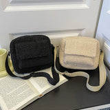 Fluffy Fur Small Sling Bag Women Winter Hip Pouch